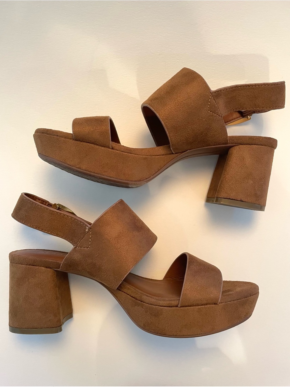 Aerosoles Tan Suede Sing Backs with Block Heel - Picture 4 of 9